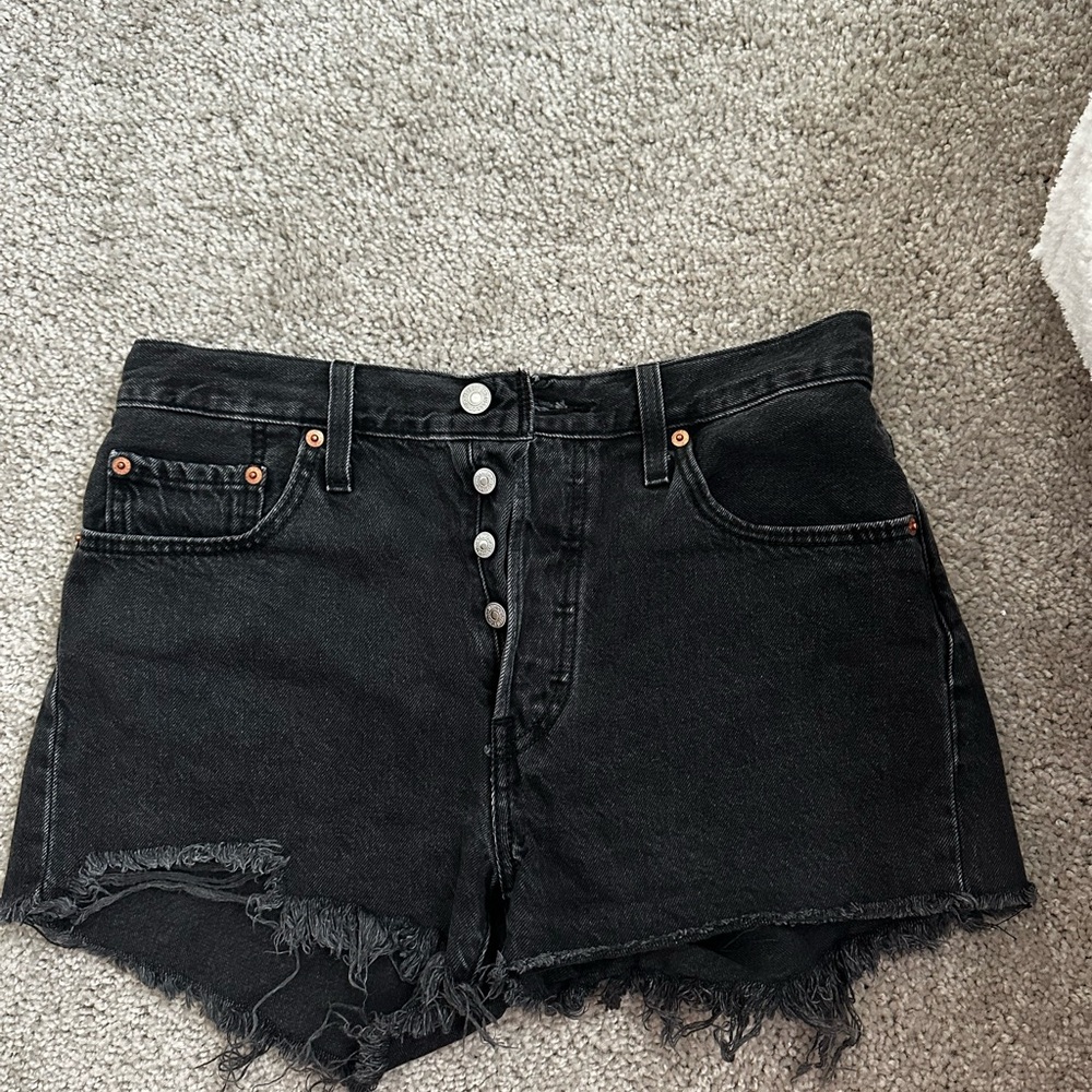 Levi 501 Black Jean Shorts